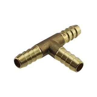 T-Stück Schlauchverbinder aus Messing 10 mm
