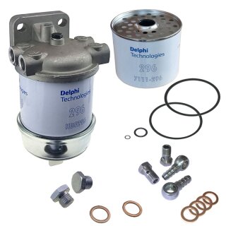 Delphi Feinfilter-Set DP-15843 mit Ersatzfilterpatrone und Schlauchanschluss-Set