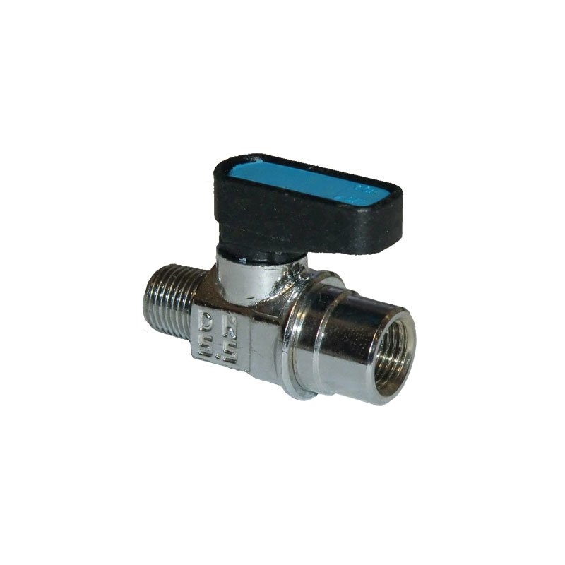 Edelstahl-Mini-Kugelhahn mit Knebelgriff für Druckluft Wasser Kraftstoffe Vakuum 