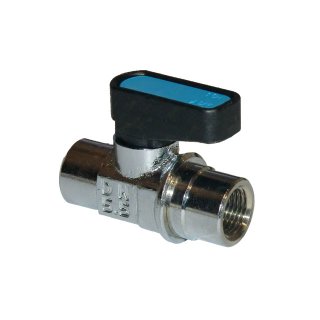 Mini-Kugelhahn Kompakt mit Knebelgriff 2x Innengewinde 1/8" bis 1/2" Zoll