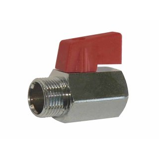 Mini-Kugelhahn mit Knebelgriff Innen-/ Aussengewinde 3/4" Zoll