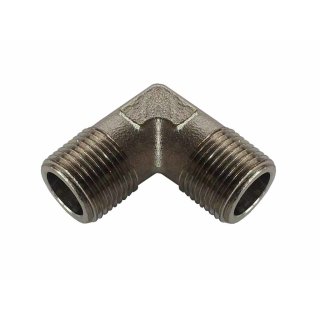 Winkelstück 90° mit Außengewinde Messing vernickelt 3/8" Zoll