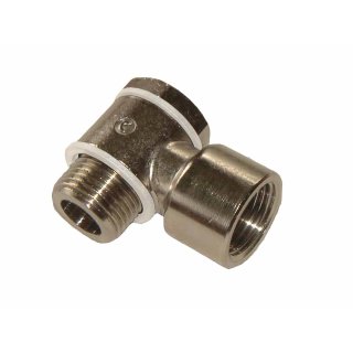 Winkelverschraubung 90° mit Innengewinde M5, 1/8" bis 1/2"