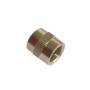 Muffe mit 2x Innengewinde - Messing vernickelt 1/2"...