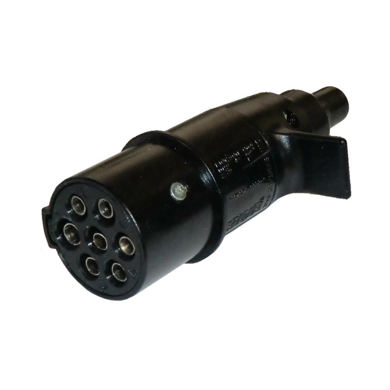 JAEGER automotive 74400008 Steckdose 7-polig 24 Volt, ISO 1185, Flachsteckanschluss, rückwärtiger Gehäuseaufsatz