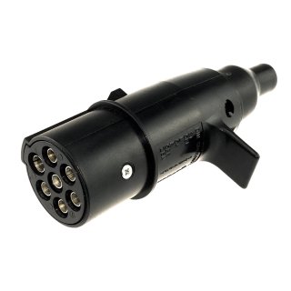 Anhängerstecker 24 Volt, 7-polig, mit Flachsteckanschluss 24N