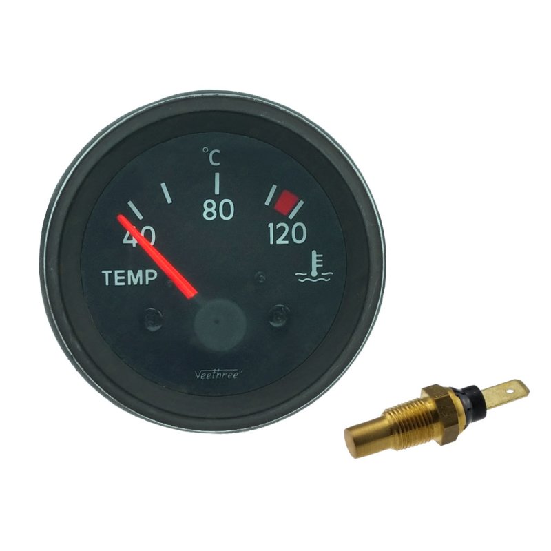 Hd 52mm Auto Wassertemperatur Messgerät 40-140 Celsius Wassertemperatur  Verbindung Rohr Sensor Adapter 1 / 8npt Temperaturanzeige für Auto
