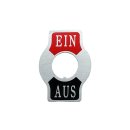 Bezeichnungsschild für Kfz-Kippschalter/Taster EIN/AUS