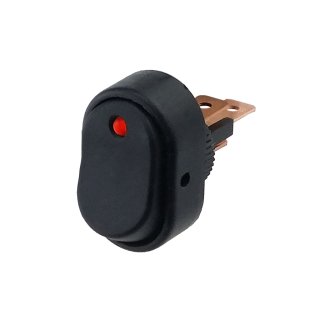 LED-Wippenschalter 12V, 30A Rot