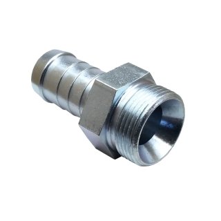 Einschraubtülle M26x1,5 Ø 17-18mm, 60°, Stahl verzinkt