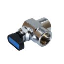 Messing-Mini-Winkelkugelhahn, G 3/8", PN 20