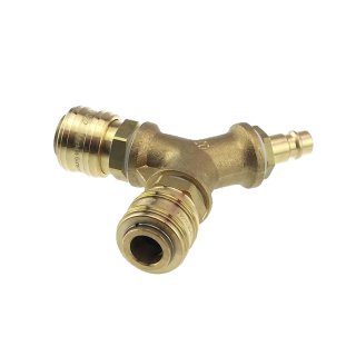 2-fach Luftweiche 1/2" mit 1x Stecker und 2x Kupplungsdosen NW7
