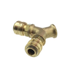 2-fach Luftweiche 1/2" (IG) mit 2 Kupplungsdosen NW7