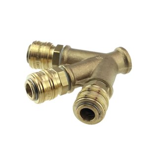 3-fach Luftweiche 1/2" (IG) mit 2 Kupplungsdosen NW7