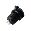 Dual USB-Einbausteckdose 12 bis 24 Volt - 2,1A, blau beleuchtet