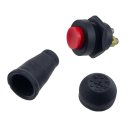 Kfz-Taster mit Gummibalg und -kappe 6 bis 24 Volt