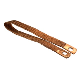 20 mm² Batteriemasseband Kupfer mit Montageloch 400 mm