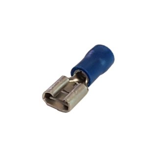 Flachsteckhülse blau 6,3 x 0,8 mm, teilisoliert
