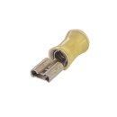 Flachsteckhülse gelb 6,3 x 0,8 mm, teilisoliert