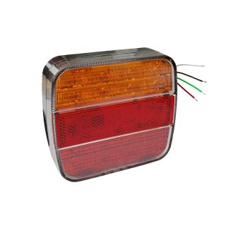 LED-Rückleuchte farbig, mit Kennzeichenlicht 12/24V