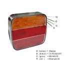LED-Rückleuchte farbig, mit Kennzeichenlicht 12/24V