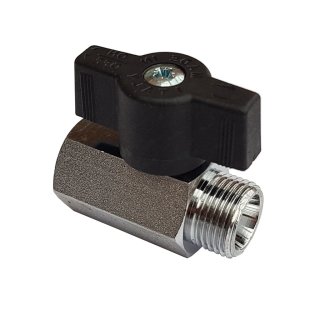 Mini-Kugelhähne mit Knebelgriff, PN 15, 1/8" Zoll IG/AG