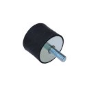 Gummi-Metall-Puffer 15x10mm, mit Gewindestift einseitig...